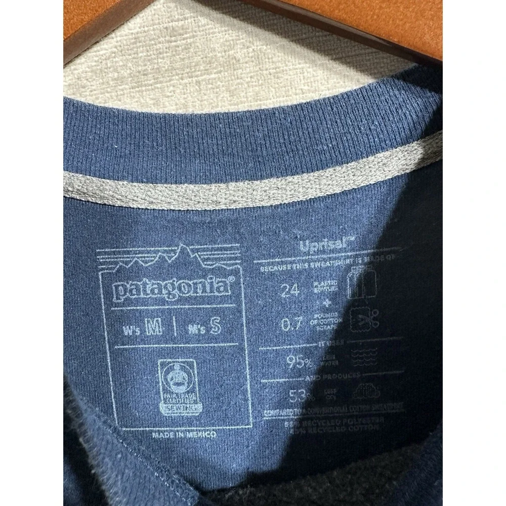 Patagonia Uprisal Crewneck Sweatshirt Womens Medium Mens Small Blue Long Sleeve